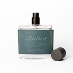 Guy Fox Riviera cologne bottle with cap off on white background