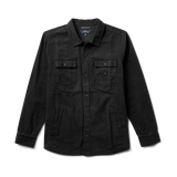 Black Jacket with button details on a white background