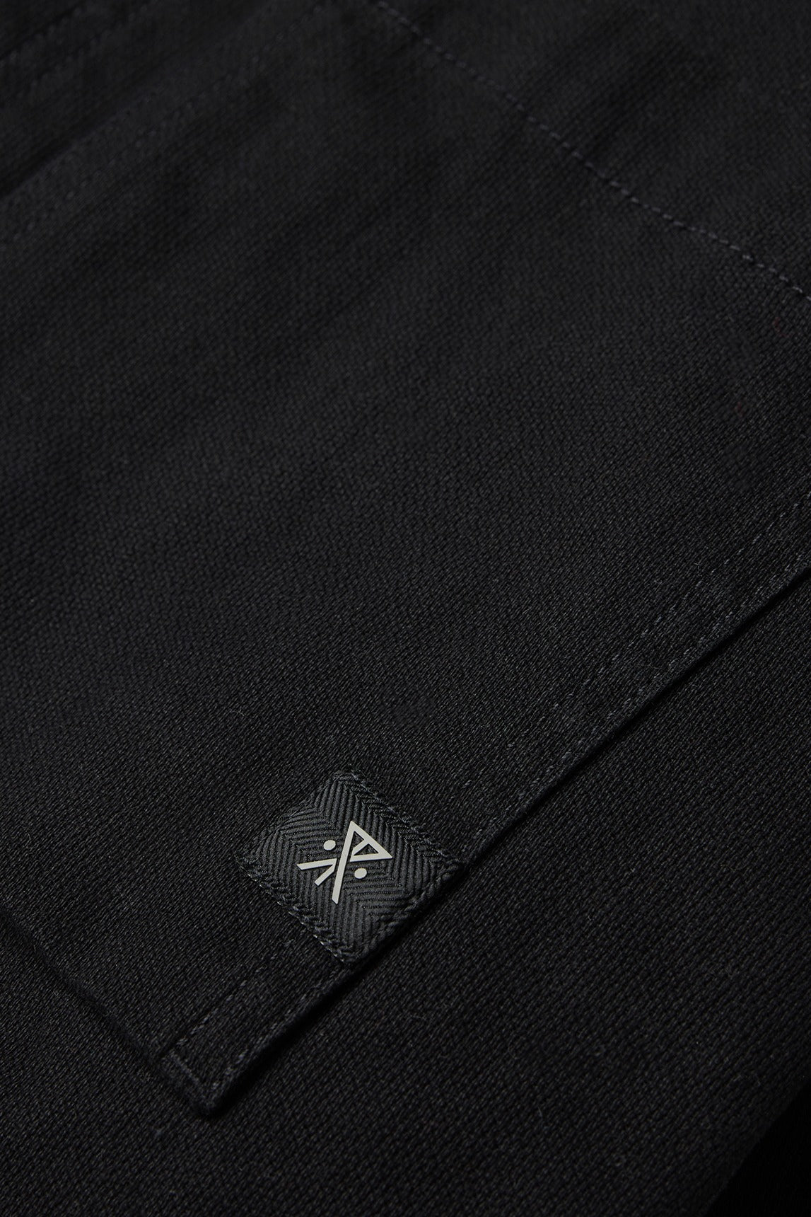 Roark Hebrides 2.0 Unlined Jacket in Black - fabric and logo detail