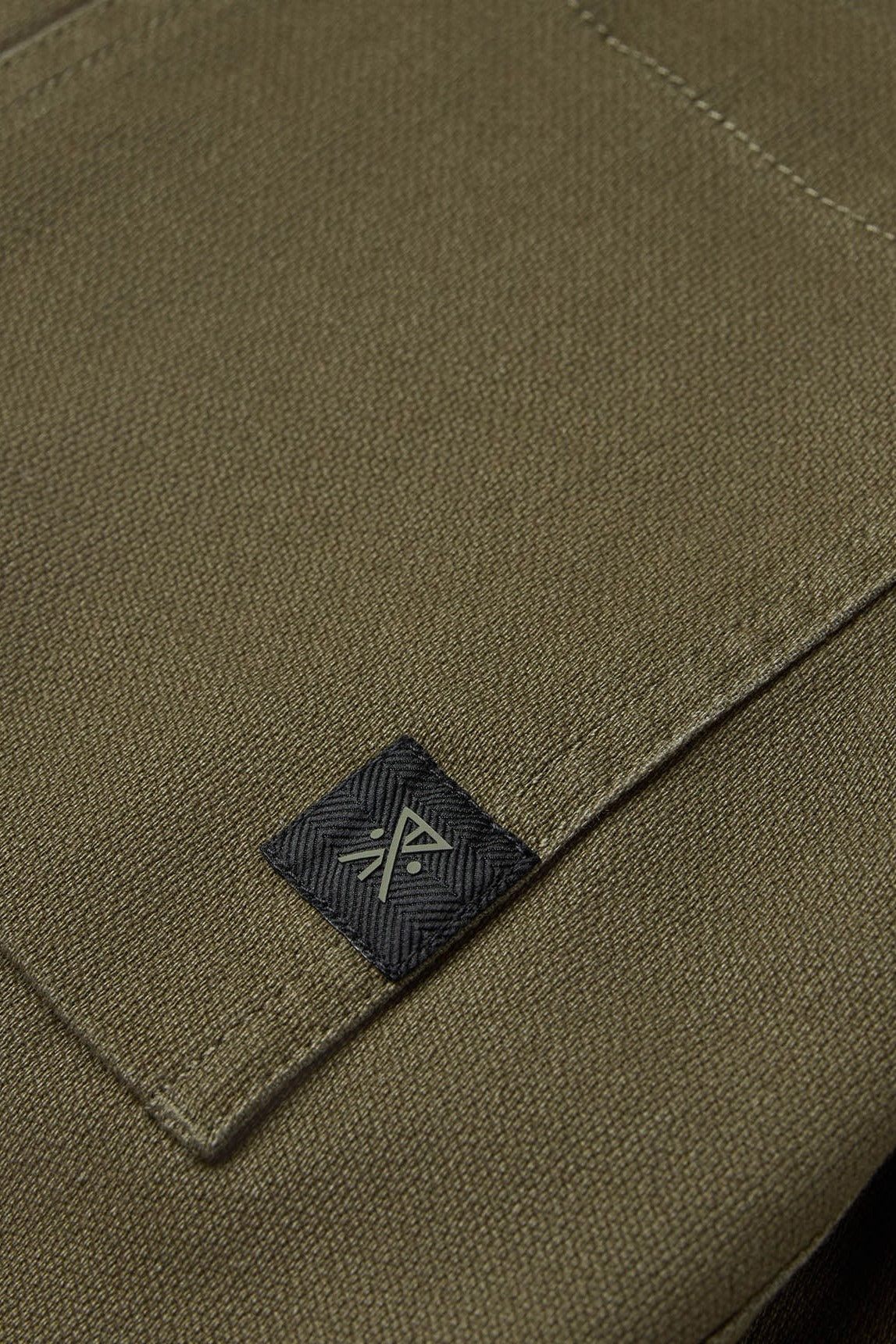 Roark Hebrides 2.0 Unlined Jacket in Military - fabric and logo detail