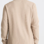 Roark Well Worn Thermal Long Sleeve Tee in Fossil worn by model - back