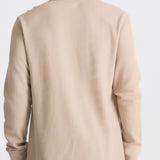 Roark Well Worn Thermal Long Sleeve Tee in Fossil worn by model - back