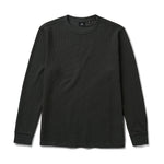 Roark Well Worn Thermal Long Sleeve Tee in Onyx - front