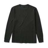 Roark Well Worn Thermal Long Sleeve Tee in Onyx - front