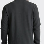 Roark Well Worn Thermal Long Sleeve Tee in Onyx worn by model - back