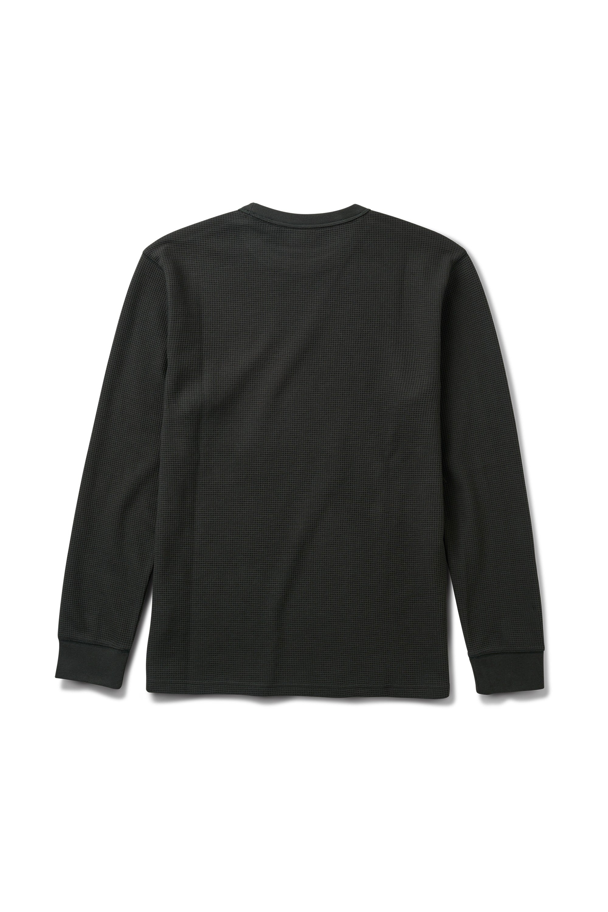 Roark Well Worn Thermal Long Sleeve Tee in Onyx - back