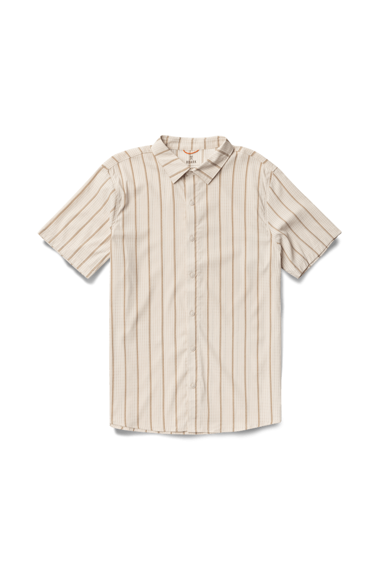 Roark Bless Up Breathable Stretch Shirt - Stripe Bone
