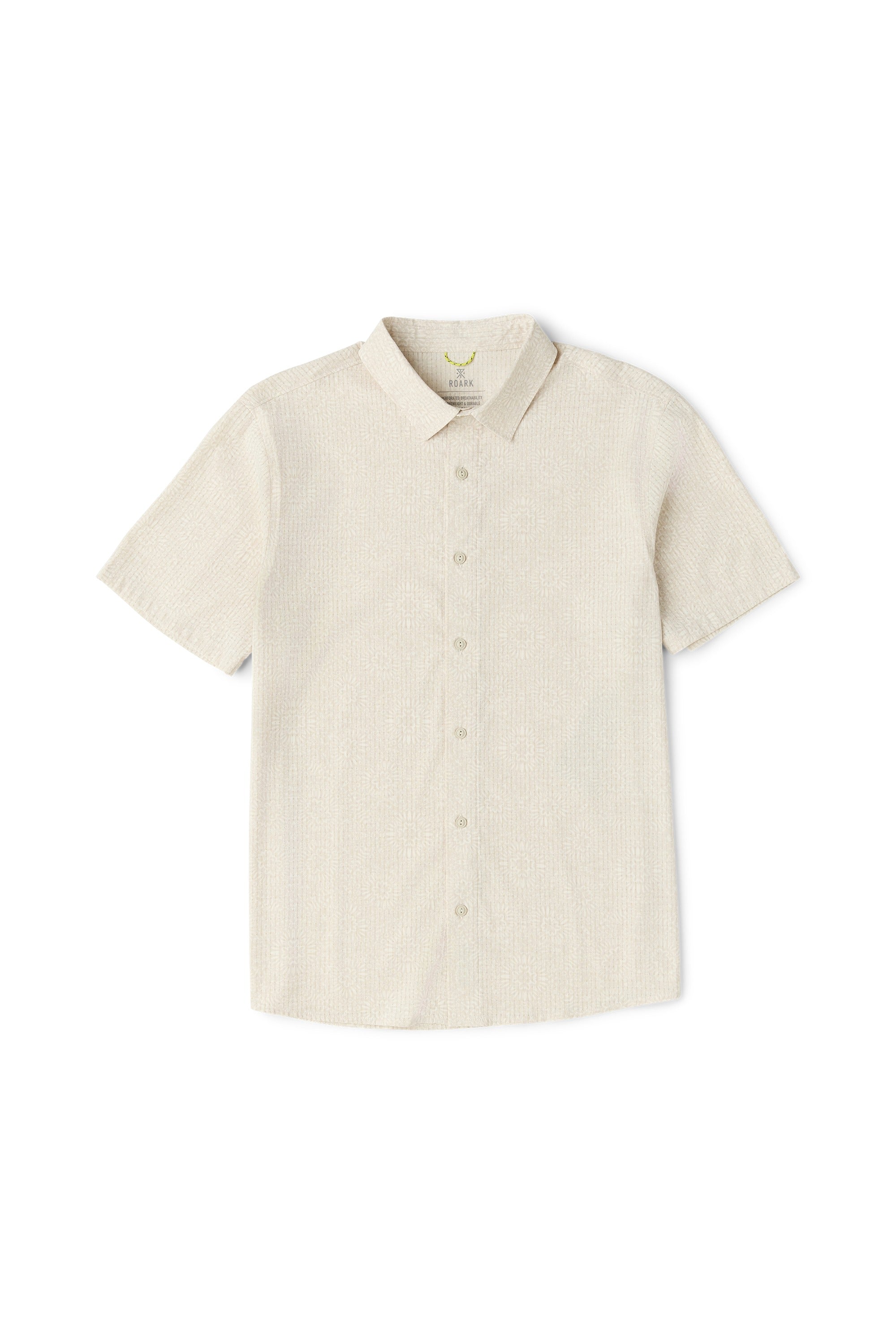 Roark Bless Up Breathable Stretch Shirt in Sand - front