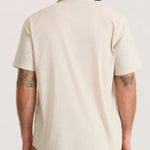 Roark Bless Up Breathable Stretch Shirt in Sand worn by model - back