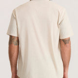 Roark Bless Up Breathable Stretch Shirt in Sand worn by model - back