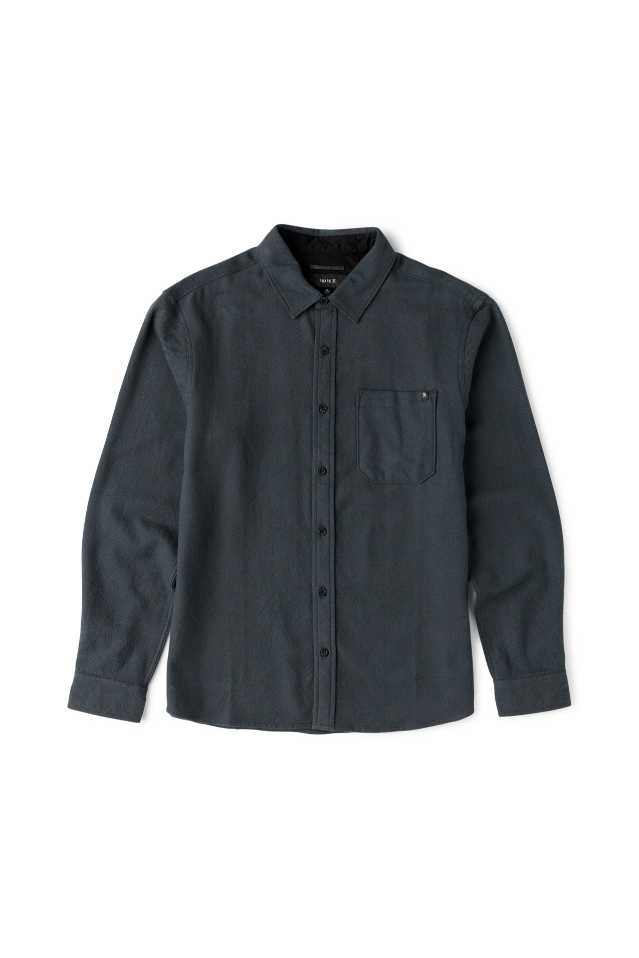 Roark Crossroads Organic Cotton Flannel in Dark Charcoal - front