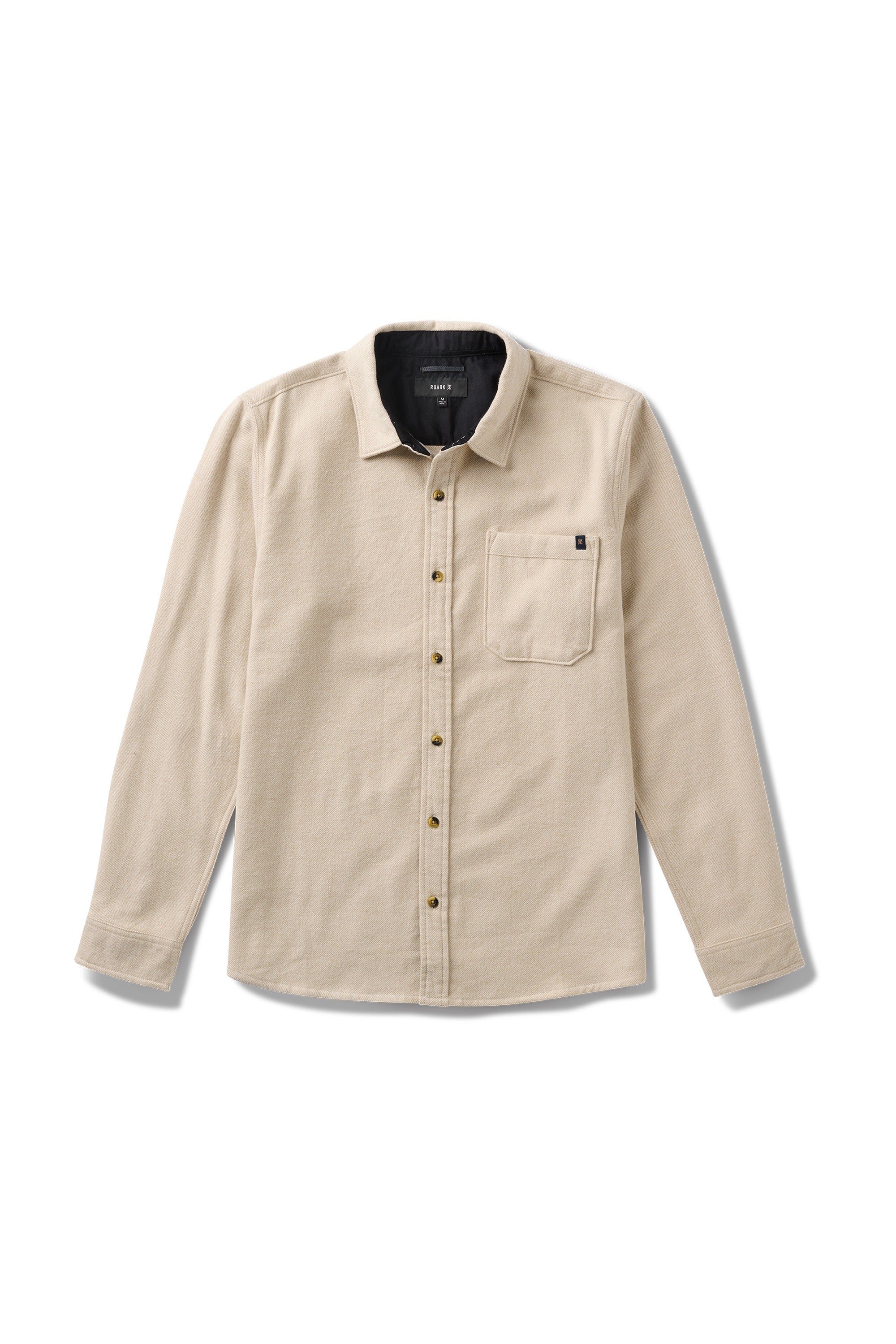 Roark Crossroads Organic Cotton Flannel in Fossil - front