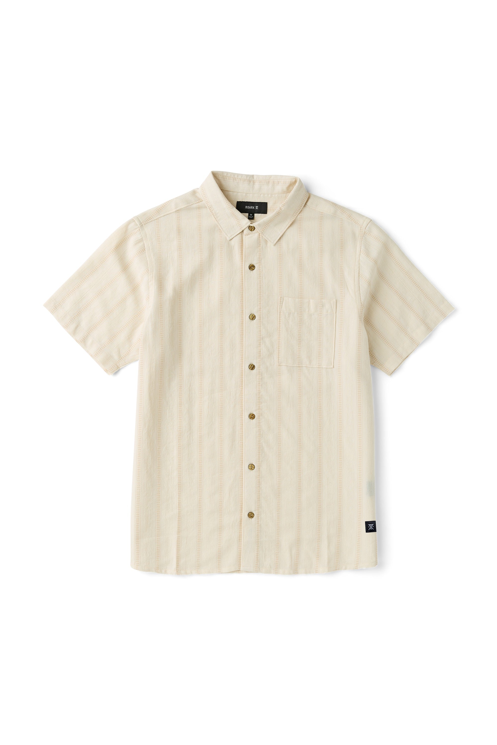 Roark Crosswinds Button Up Shirt in Unbleached - front