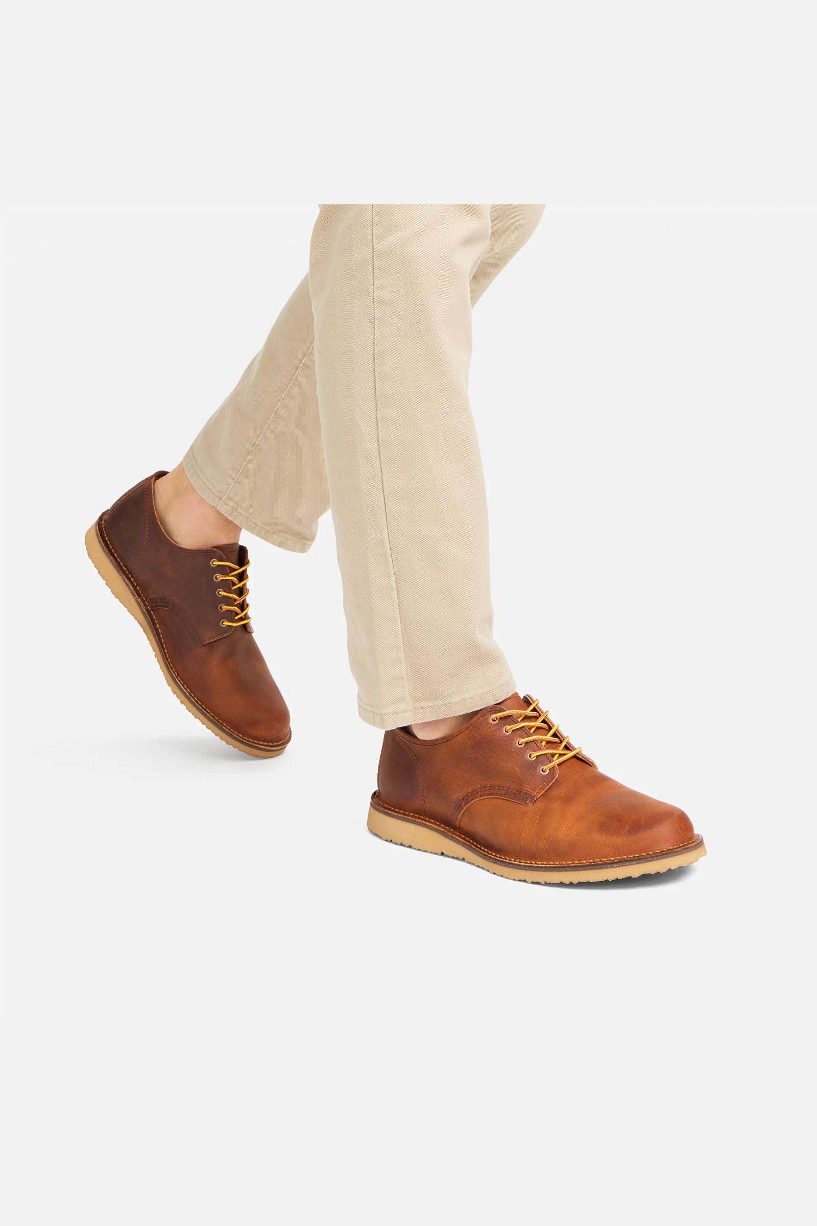Red Wing Weekender Oxford 03604 worn with trousers