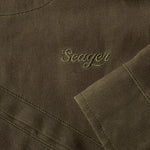 Waxed Ranch Jacket in Brown Olive, detail