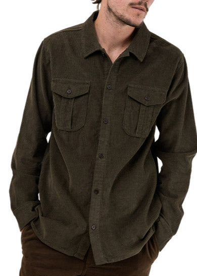 Rhythm - Mens - Tops - Button Ups - Corduroy Long Sleeve Shirt - MTT Collective