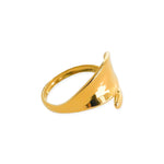 Overlapping double band ring side view