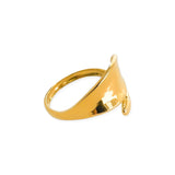 Overlapping double band ring side view