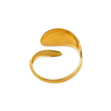 Overlapping double band ring detail