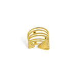 Eight layer stacked cubic zirconia ring detail
