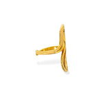 Double wave open ring side view