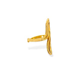 Double wave open ring side view