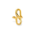 Double wave open ring detail