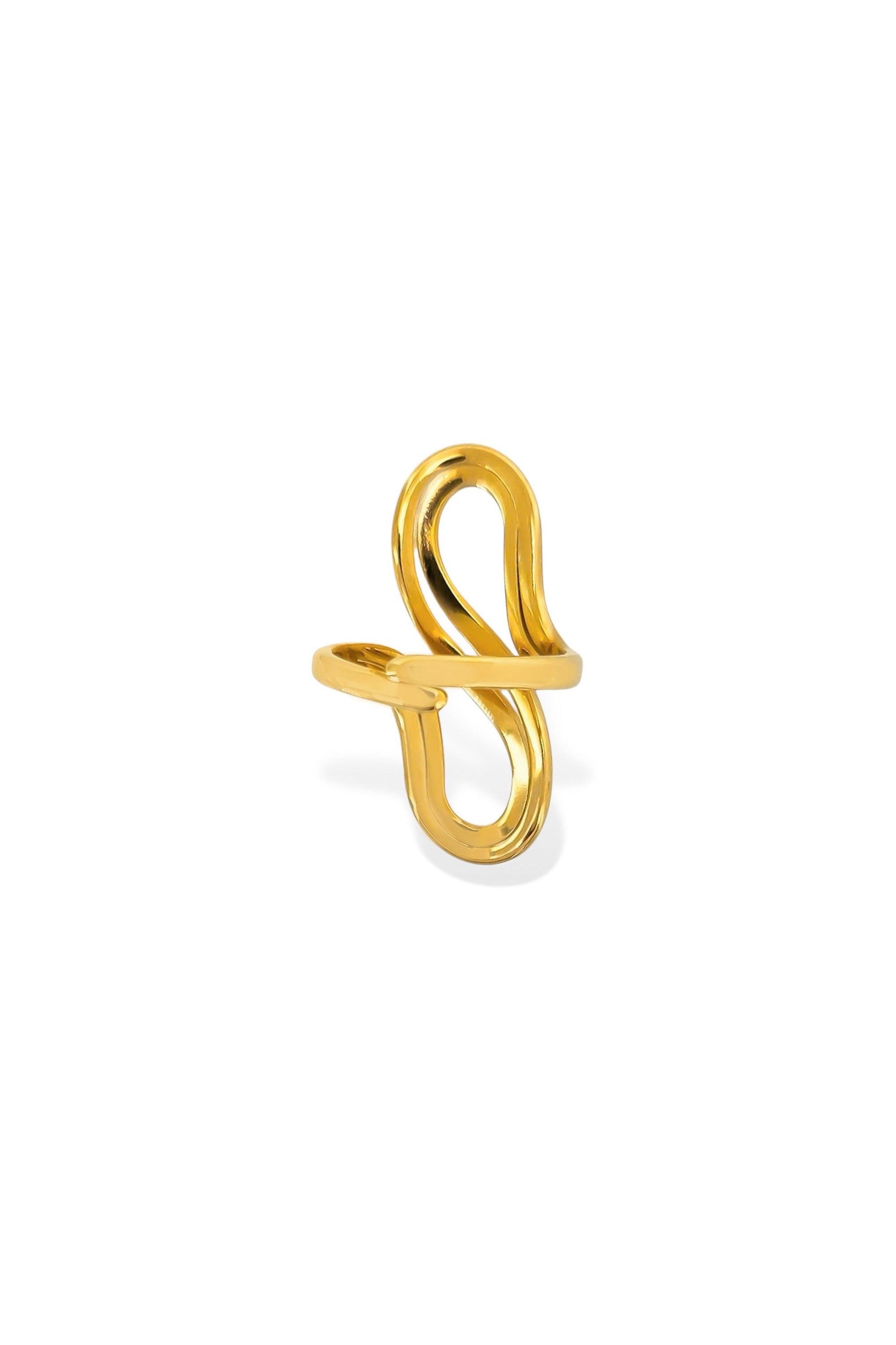 Double wave open ring detail