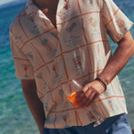 Marine Layer Luzio Resort Shirt in Multi Happy Hour Print