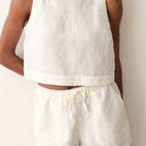 Marine Layer Quinn Linen Tank in Antique White
