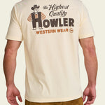 Howler Bros Howler Western Wear Cotton T-Shirt Natural on model, back