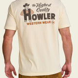Howler Bros Howler Western Wear Cotton T-Shirt Natural on model, back