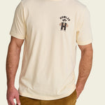 Howler Bros Howler Western Wear Cotton T-Shirt Natural on model, front