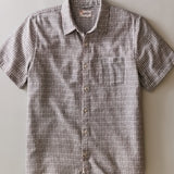 Marine Layer Classic Stretch Selvage Shirt in Green Matchstick Print