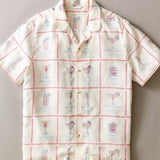 Marine Layer Luzio Resort Shirt in Multi Happy Hour Print