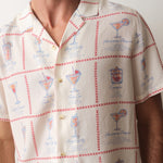 Marine Layer Luzio Resort Shirt in Multi Happy Hour Print