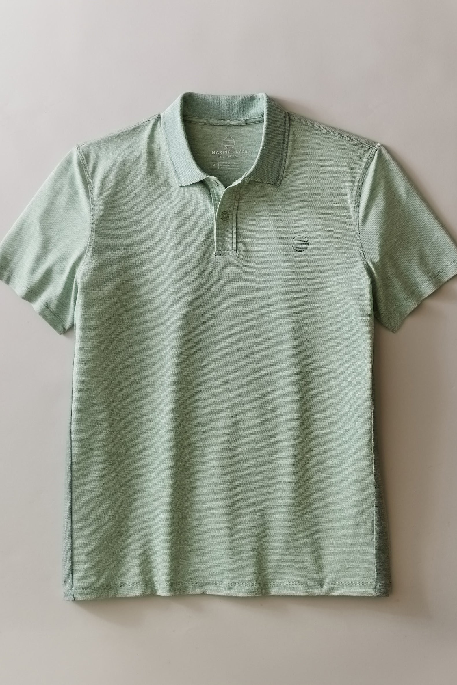 Marine Layer Air Polo in Iceberg Green