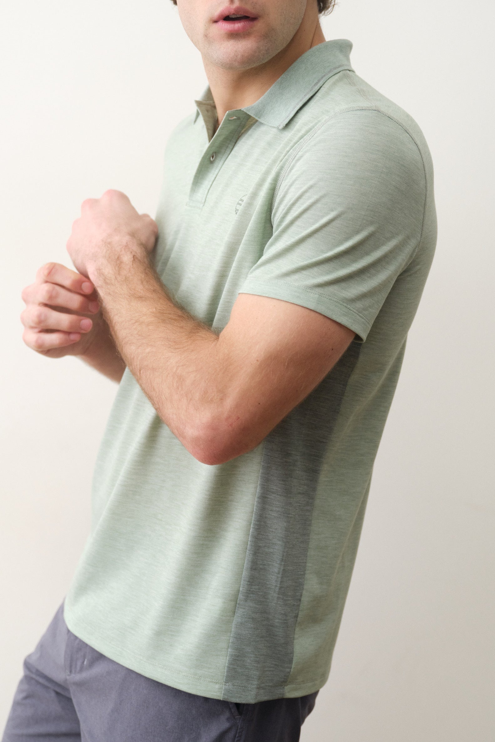Marine Layer Air Polo in Iceberg Green