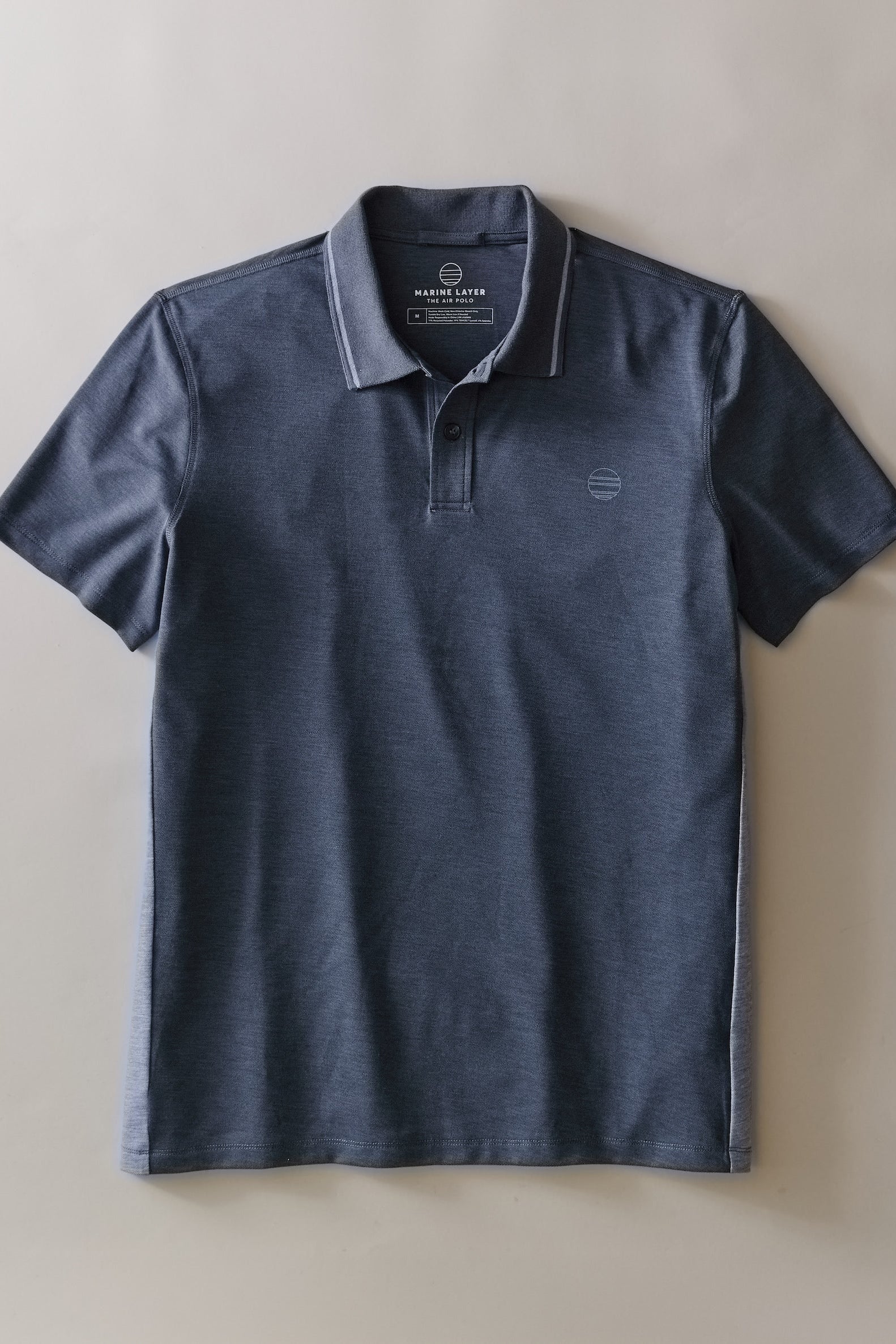 Marine Layer Air Polo in Mood Indigo