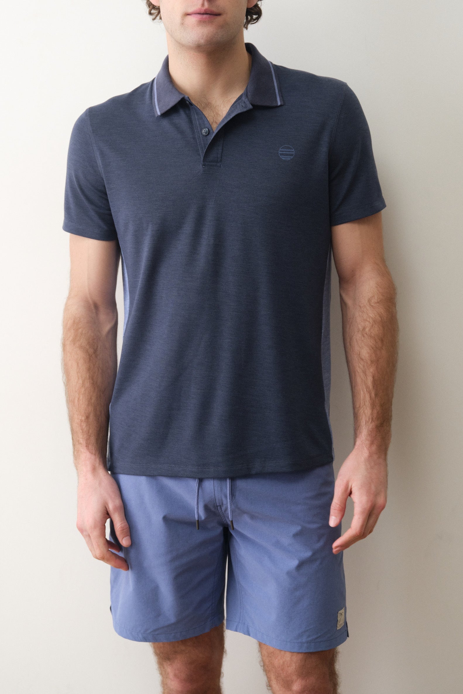 Marine Layer Air Polo in Mood Indigo