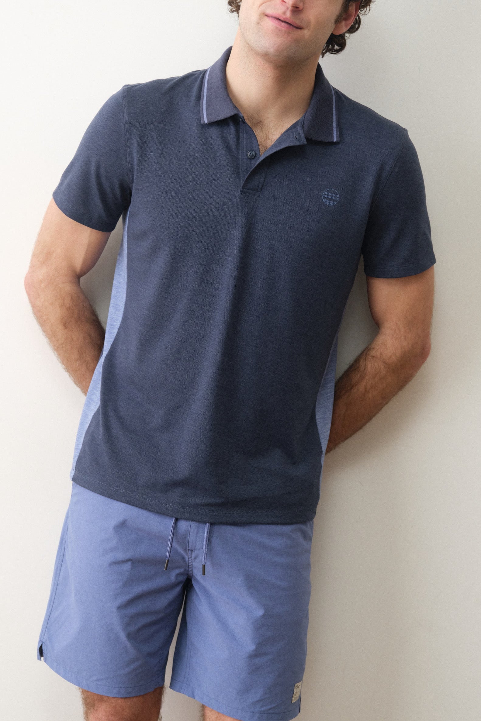 Marine Layer Air Polo in Mood Indigo