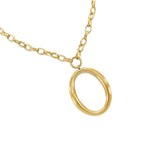 Oval link pendant necklace detail