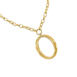 Oval link pendant necklace detail