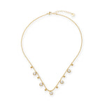 Cubic zirconia ball chain necklace clasp detail
