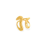 Intertwined loop textured ring in gold