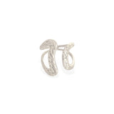 Intertwined loop textured ring in silver