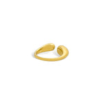 Sculptural wrap cubic zirconia ring gold detail