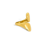 Abstract open silhouette ring side view