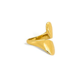 Abstract open silhouette ring side view