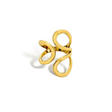 Abstract loop open ring in gold